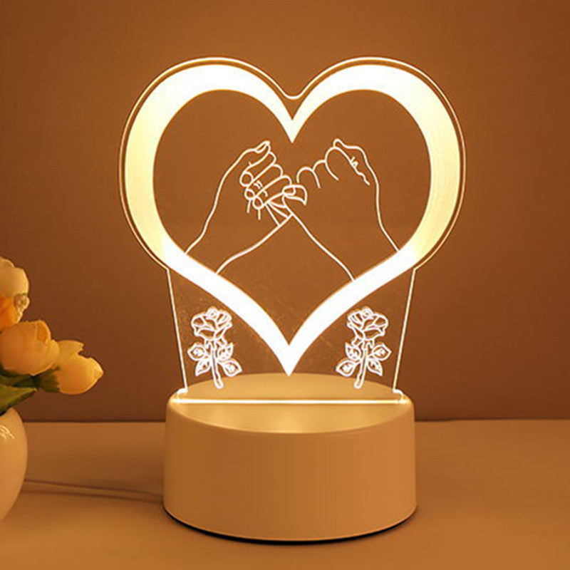 3D Acrylic LED Night Lamp USB Neon Sign
