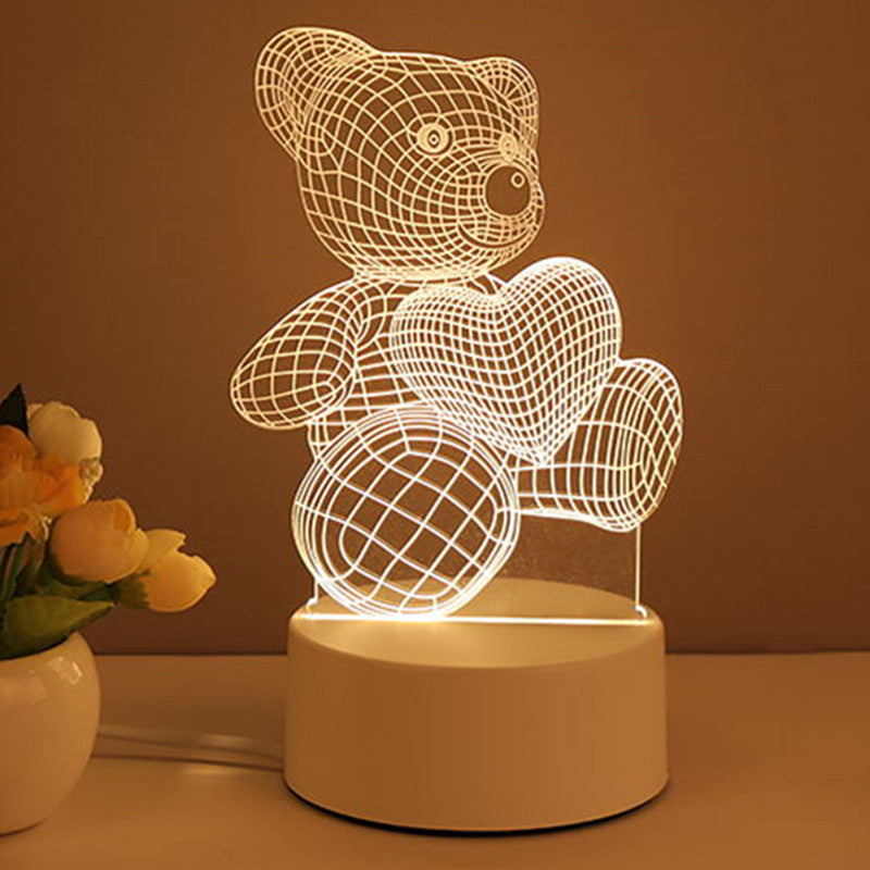 3D Acrylic LED Night Lamp USB Neon Sign