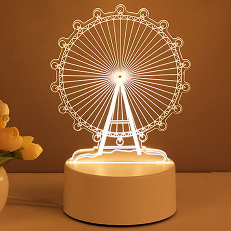 3D Acrylic LED Night Lamp USB Neon Sign