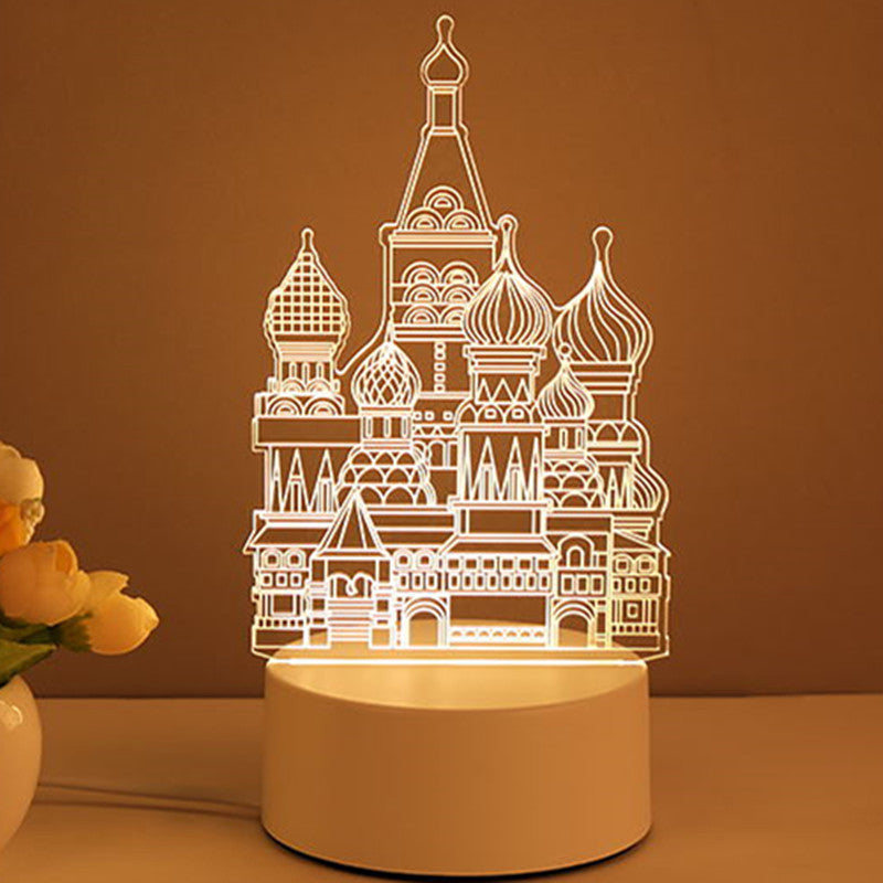 3D Acrylic LED Night Lamp USB Neon Sign