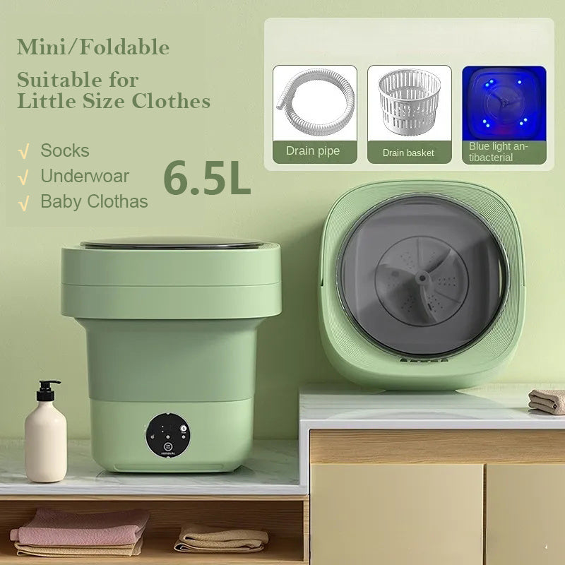 Mini Foldable Washing Machine Portable Spin Dry