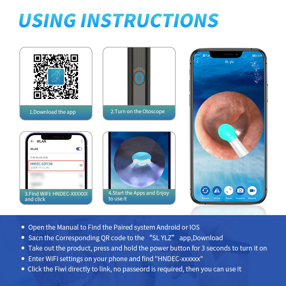 NE3 Wireless Ear Cleaner Camera for iPhone