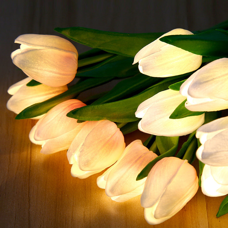LED Tulip Flower Night Light Potted Table Lamp