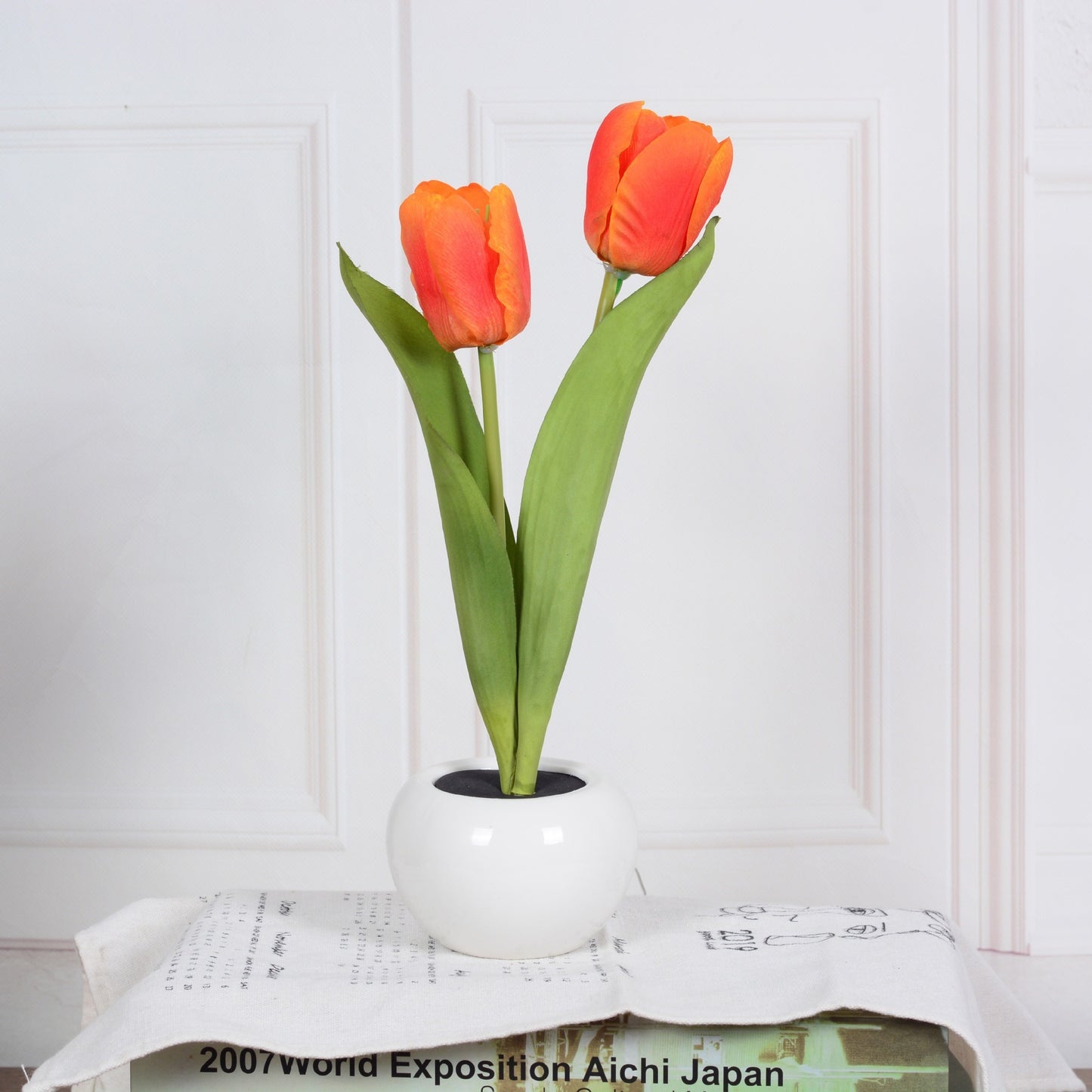 LED Tulip Flower Night Light Potted Table Lamp