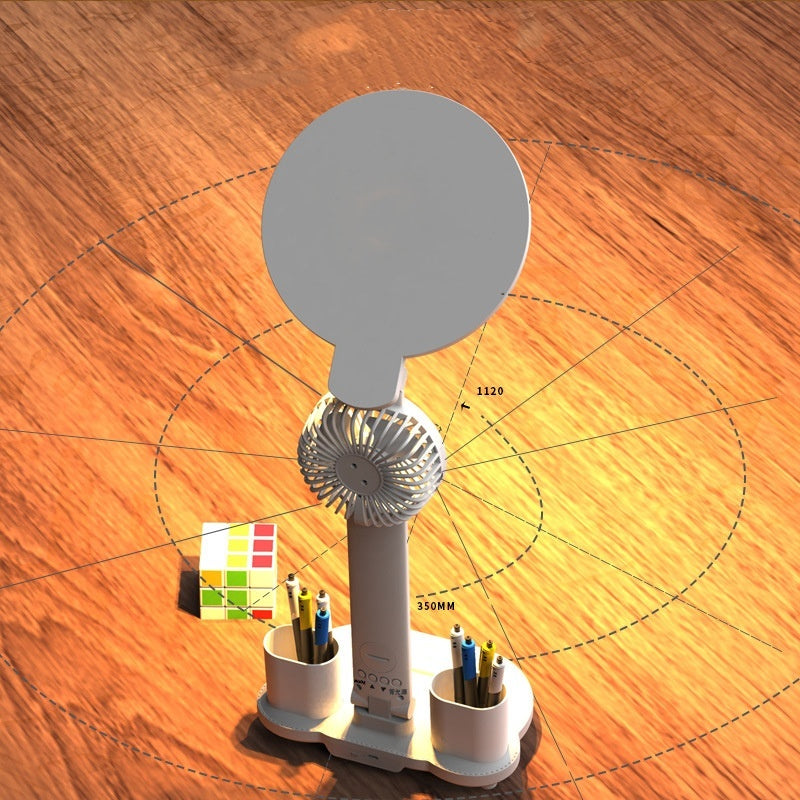 LED Desk Lamp with USB Charge & Foldable Fan