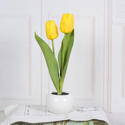 LED Tulip Flower Night Light Potted Table Lamp