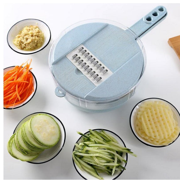 8-in-1 Vegetable Slicer and Grater with Strainer