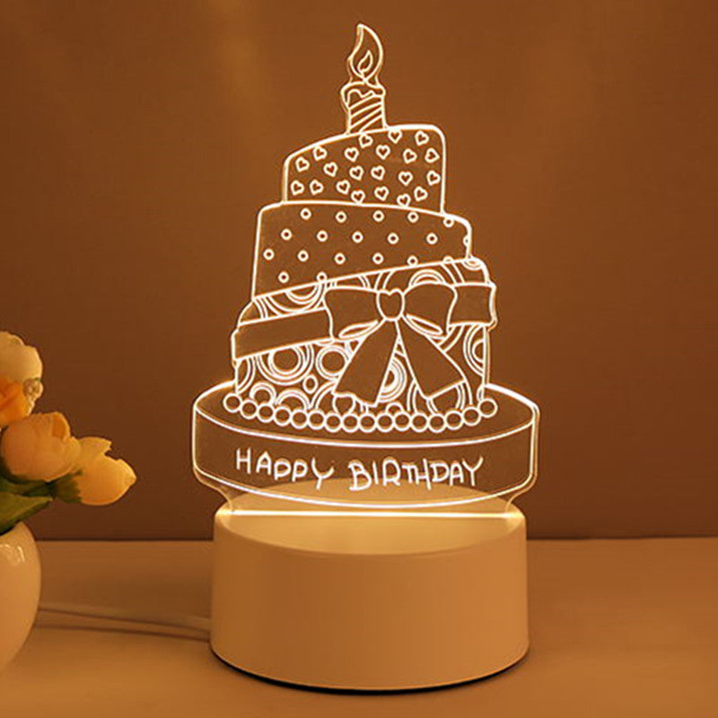 3D Acrylic LED Night Lamp USB Neon Sign