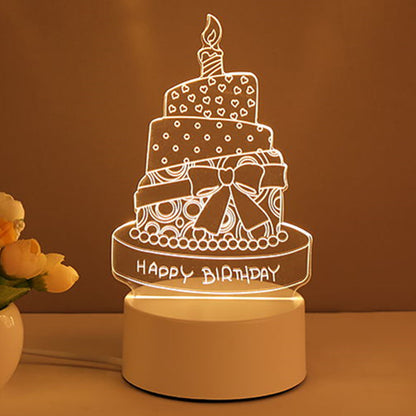 3D Acrylic LED Night Lamp USB Neon Sign