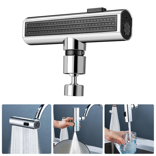 Rotating Kitchen Faucet Nozzle with Splash-Proof Bubbler