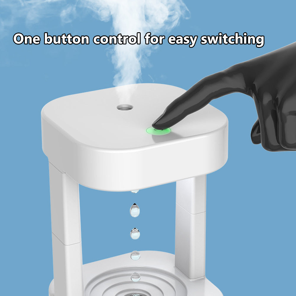 Anti-gravity Water Drop Humidifier Quiet with 580ML Tank