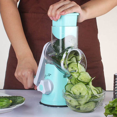 Manual Round Mandoline Slicer for Vegetables and Cheese