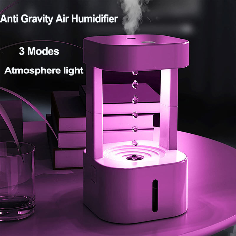 Anti-gravity Water Drop Humidifier Quiet with 580ML Tank