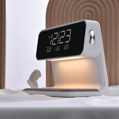 3-in-1 Bedside Lamp – Wireless Charger & Alarm Clock
