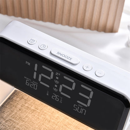 3-in-1 Bedside Lamp – Wireless Charger & Alarm Clock
