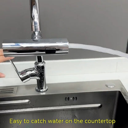 Rotating Kitchen Faucet Nozzle with Splash-Proof Bubbler