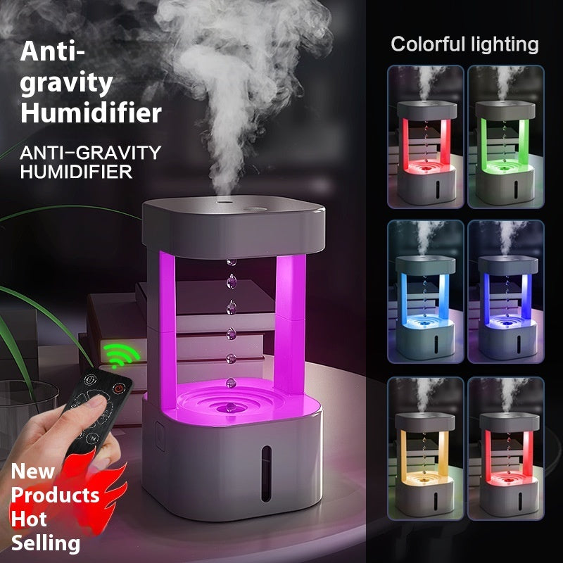 Anti-gravity Water Drop Humidifier Quiet with 580ML Tank