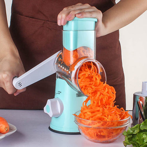Manual Round Mandoline Slicer for Vegetables and Cheese