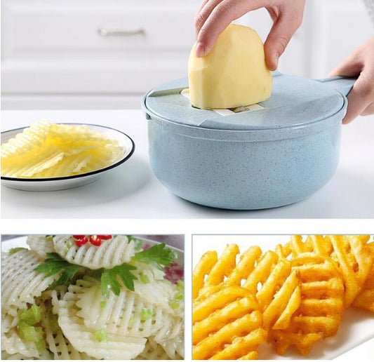 8-in-1 Vegetable Slicer and Grater with Strainer
