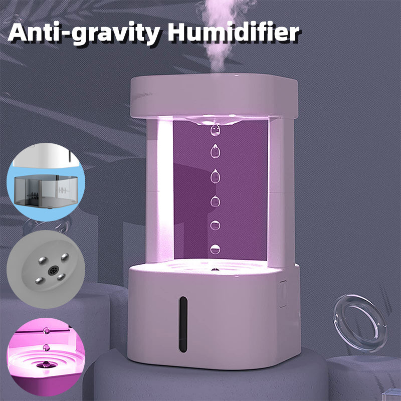 Anti-gravity Water Drop Humidifier Quiet with 580ML Tank