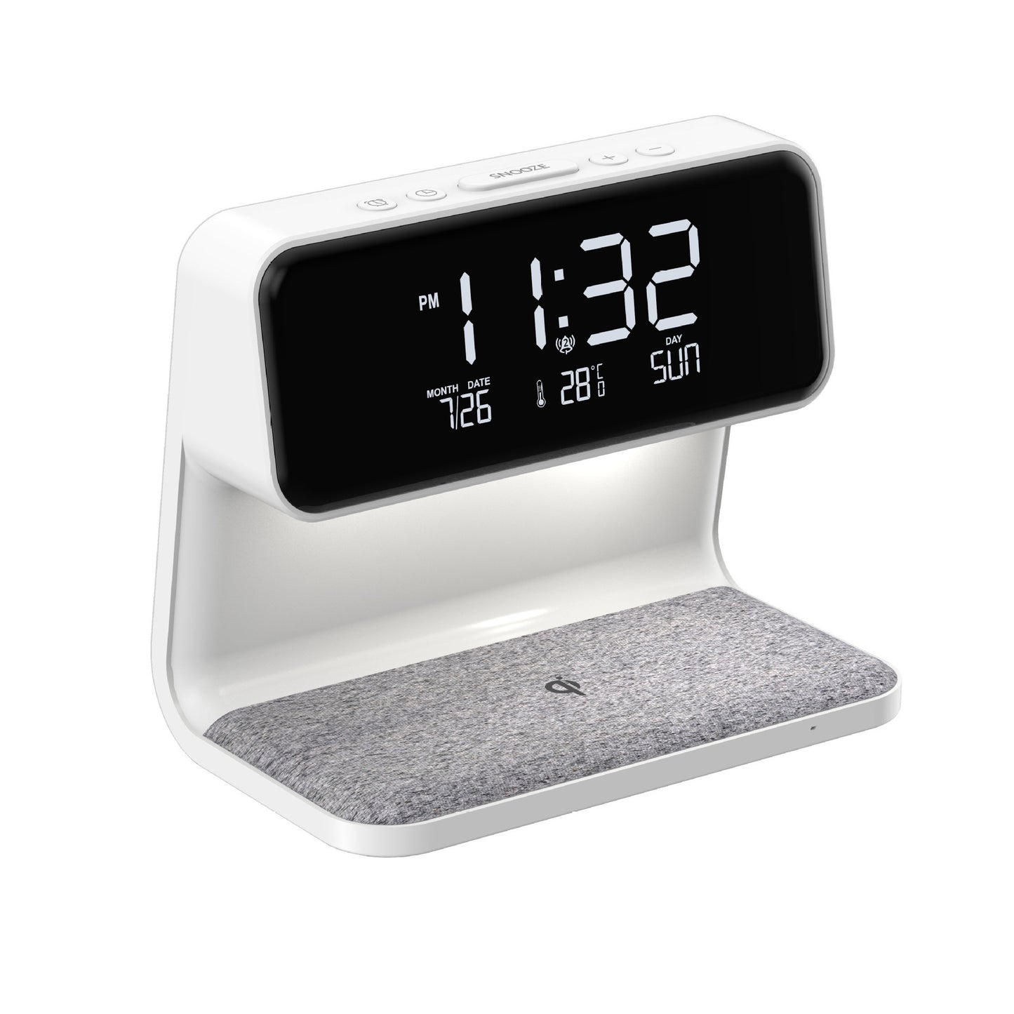 3-in-1 Bedside Lamp – Wireless Charger & Alarm Clock