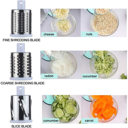 Manual Round Mandoline Slicer for Vegetables and Cheese