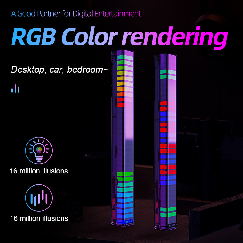 RGB LED Voice Light Bars with USB and App Control