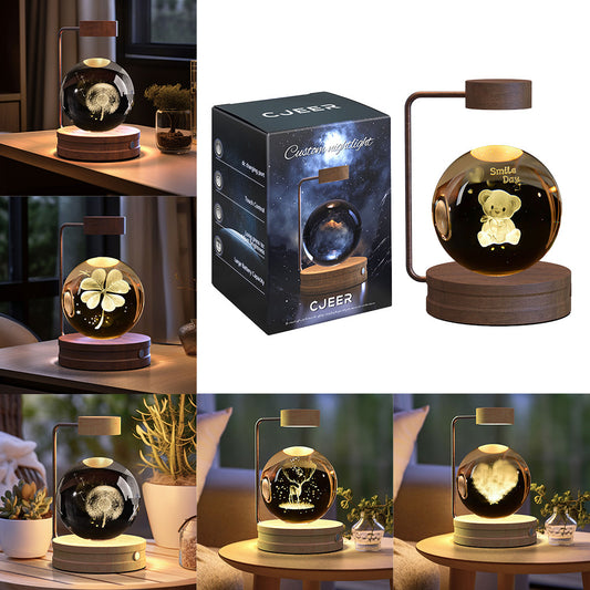 Crystal Ball Dinosaur Night Light - USB Powered